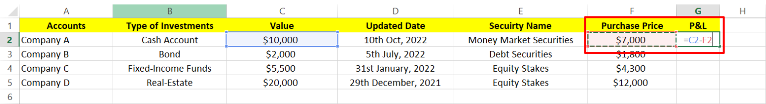 How to Track Investments With Microsoft Excel - Pounds and Sense