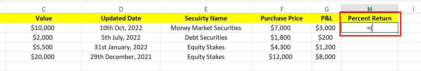 How to Track Investments With Microsoft Excel - Pounds and Sense